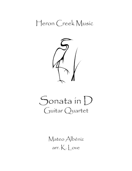 Sonata in D (Guitar Quartet) - Score and Parts (arr. K. Love)