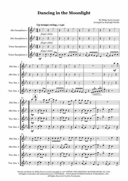 Dancing In The Moonlight (arr. Kayleigh Huelin)