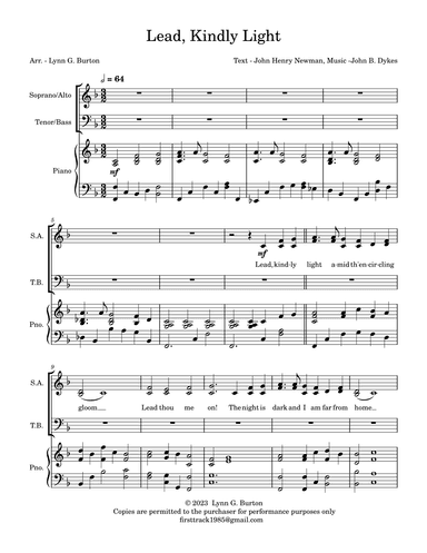 Lead, Kindly Light (arr. Lynn G. Burton)