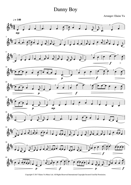 Danny Boy (arr. Elaine Yu)