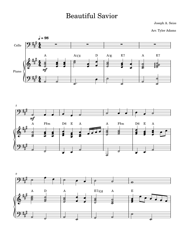 Beautiful Savior (arr. Tyler Adams)