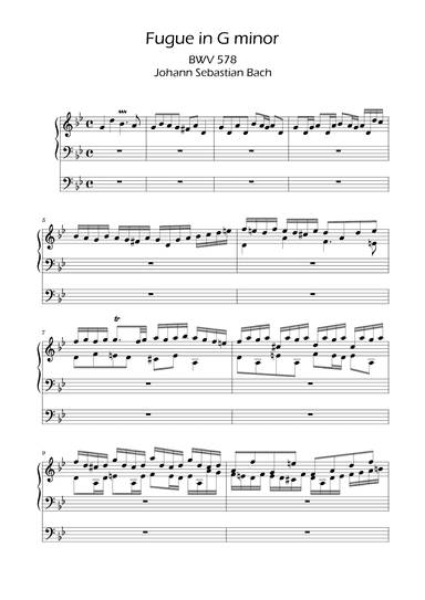 Fugue in G minor BWV 578 - Bach - Organ (arr. Ygor Nunes)