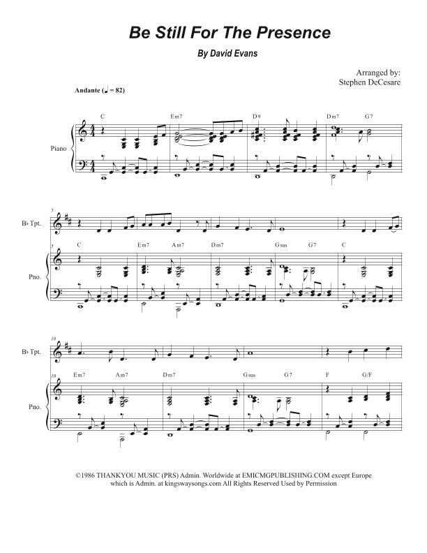 Be Still For The Presence (arr. Stephen DeCesare)