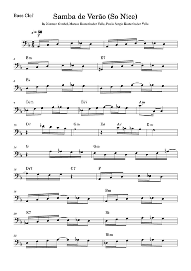 So Nice (samba De Verao) (arr. Fabio Eduardo de Oliveira)