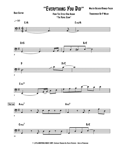 Everything You Did (arr. P Welsh)