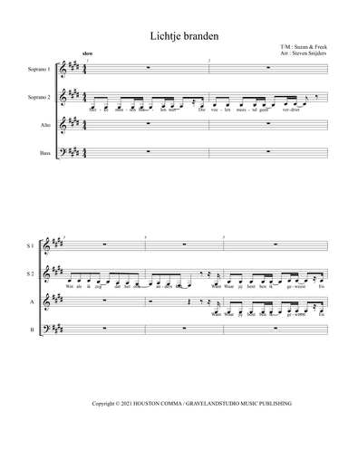 Lichtje Branden (arr. Steven Snijders)