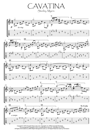 Cavatina (arr. PianoSheetNow)