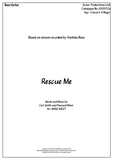 Rescue Me (arr. Mike West)