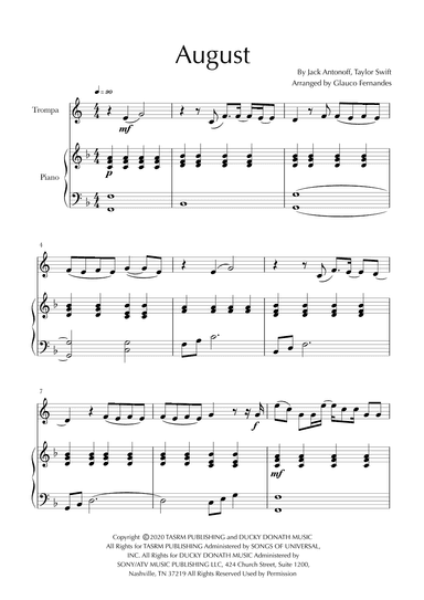 August (arr. Glauco Fernandes)