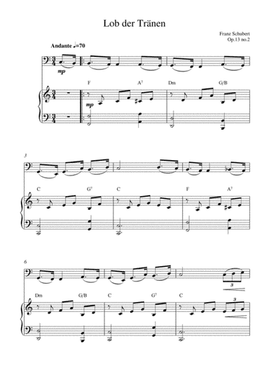Lob der Tränen (op.13 no.2) (arr. Kaiserin Rebecca)