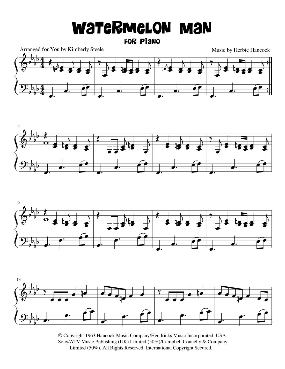 Watermelon Man (arr. Kimberly Steele)