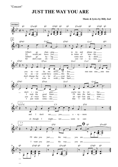 Just The Way You Are (arr. Luca Aletta)