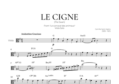 The Swan (Viola Solo) - Saint Saens (arr. Pedro Merendi)