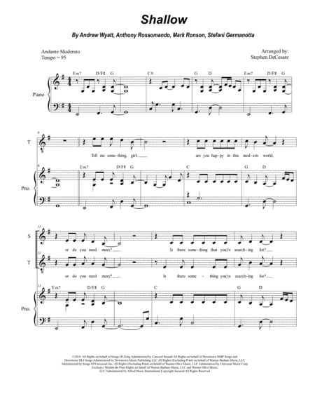 Shallow (arr. Stephen DeCesare)