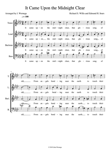 It Came Upon the Midnight Clear (arr. John Wernega)