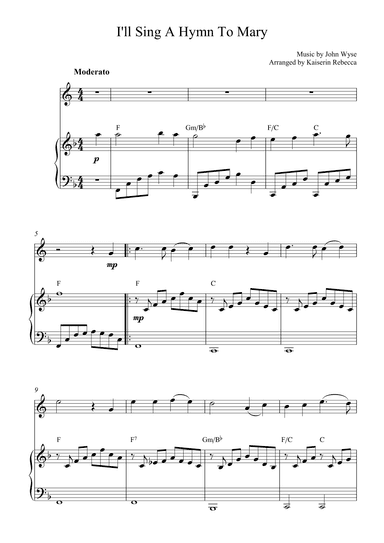 I'll Sing A Hymn To Mary (arr. Kaiserin Rebecca)