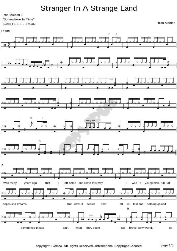 Stranger In A Strange Land (arr. COPYDRUM)