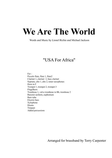 We Are The World (arr. Terry Carpenter)
