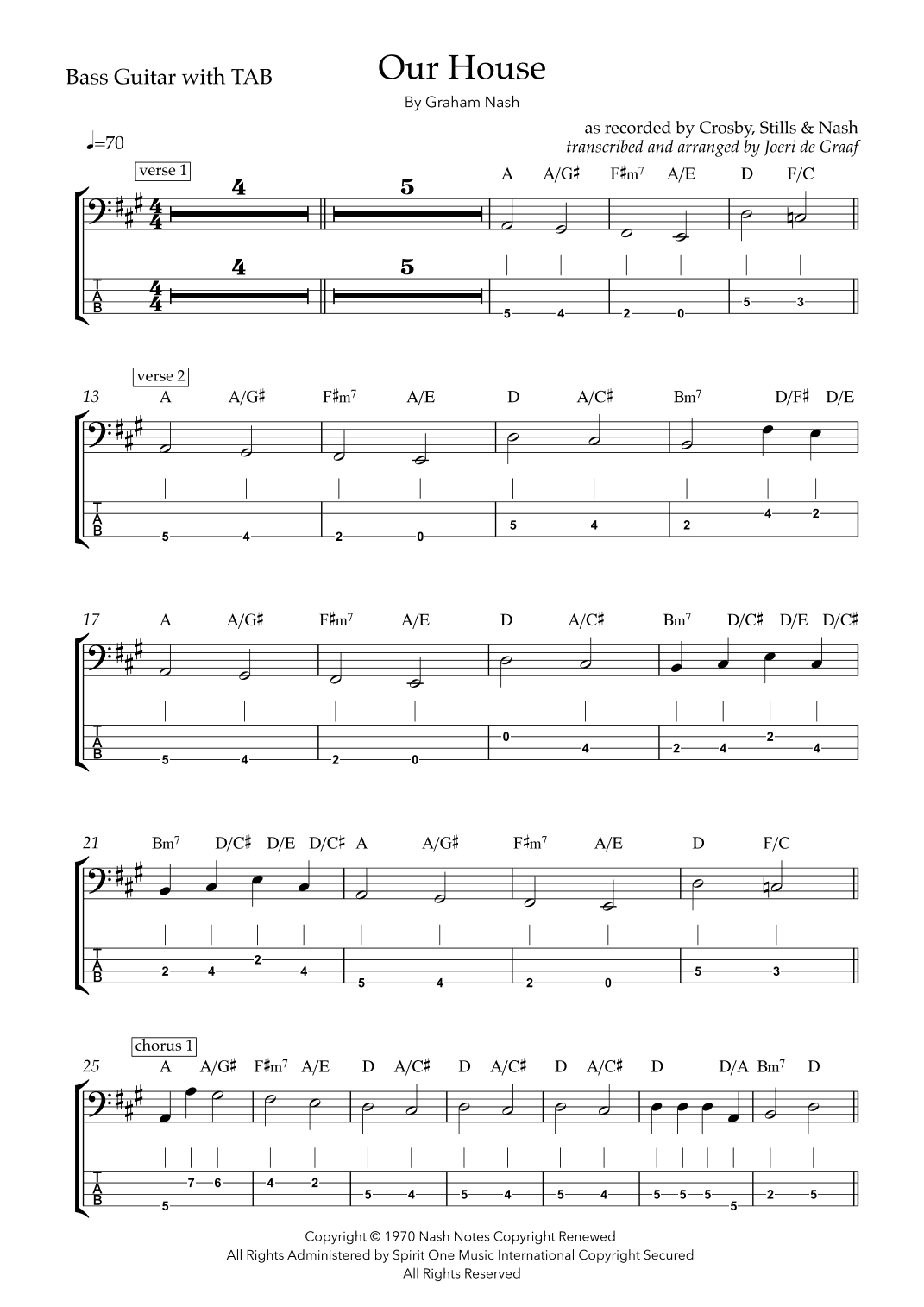 Our House (arr. Joeri de Graaf)