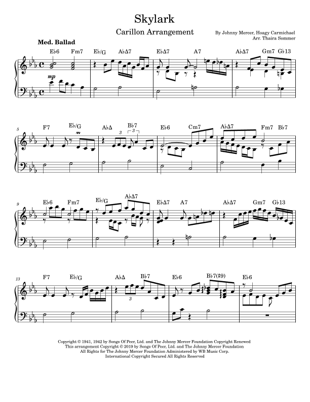 Skylark (arr. Thaira Sommer)