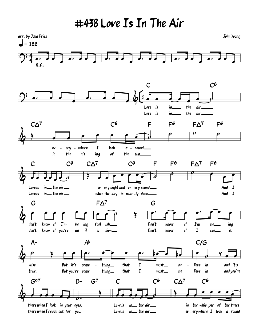 Love Is In The Air (arr. John Fries)