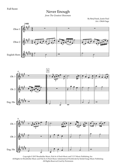 Never Enough (arr. Ottirb Sage)