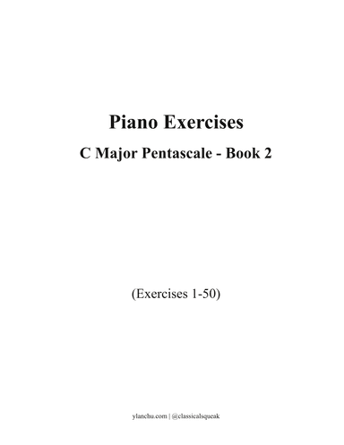 Beginner Piano Exercises - Sight Reading C Major Pentascale Book 2 (Digital PDF Download)