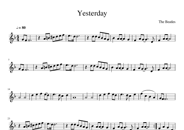 Yesterday (arr. Julia Mills)