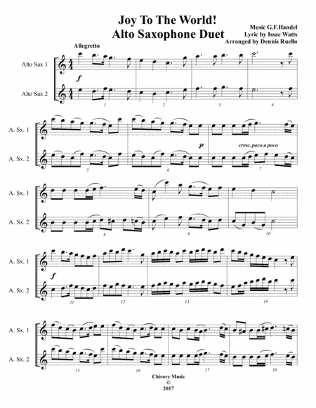 Christmas Duet Collection for Alto Saxophone (arr. Dennis Ruello)