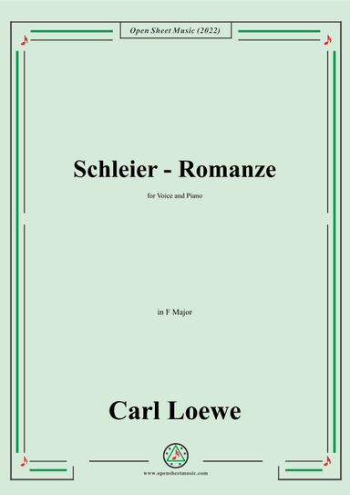 Loewe-Schleier-Romanze,in F Major,for Voice and Piano (arr. OSM Press)