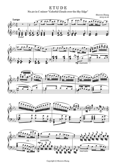 Etude No.20 in C minor "Colorful Clouds over the Sky Edge"