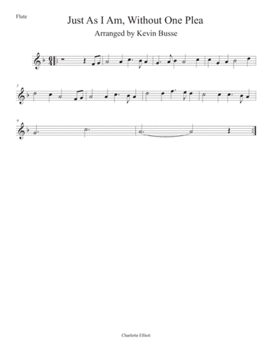 Just As I Am, Without One Plea - Flute (arr. Kevin Busse)