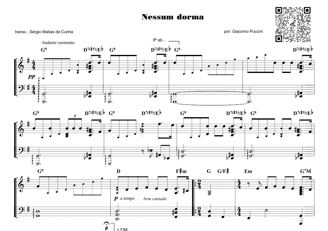 Nessum dorma (arr. Piano)