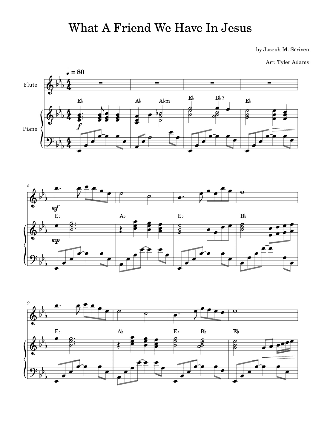 20 Hymns For Flute and Piano (Collection) (arr. Tyler Adams)