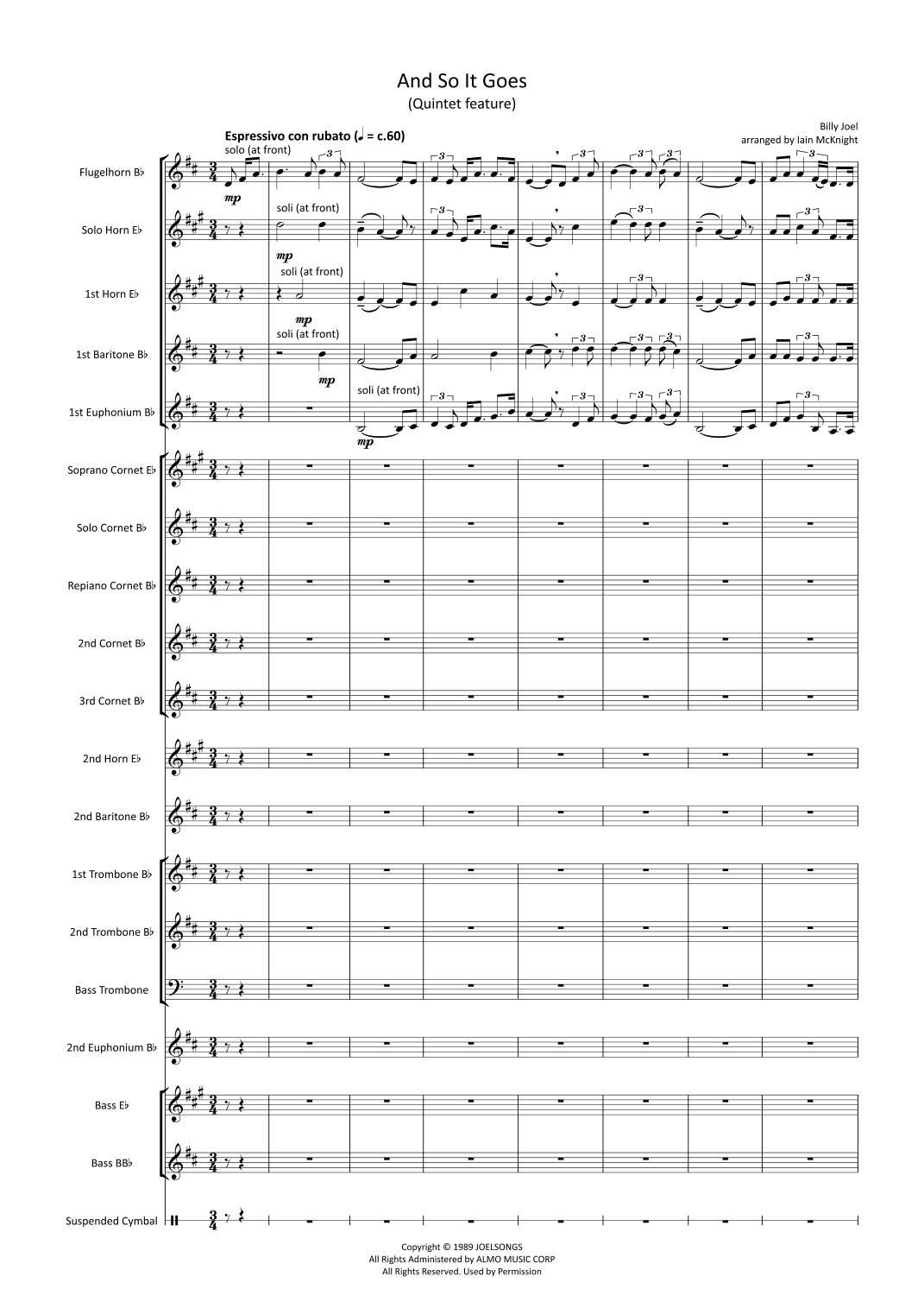 And So It Goes (arr. Iain McKnight)