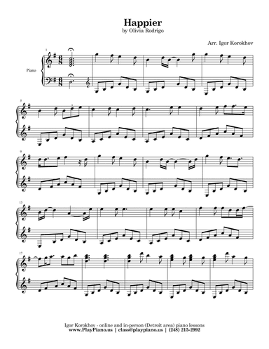 Happier (arr. Igor Korokhov)