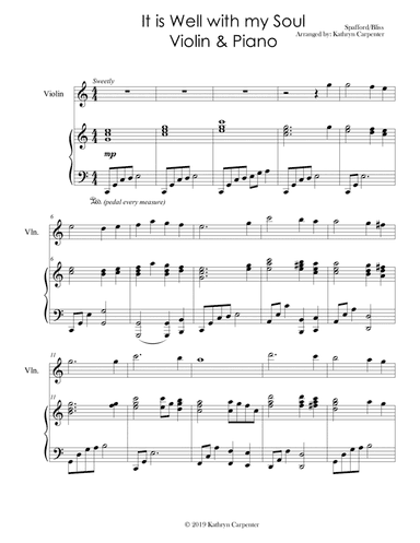 It is Well with My Soul (Piano & Violin) (arr. Kathryn Carpenter)