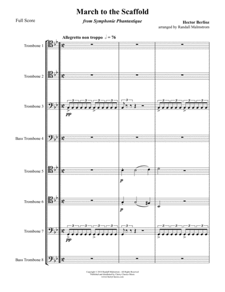 March to the Scaffold from Symphonie Fantastique for 8-part Trombone Ensemble (arr. Malmstrom, Randall)