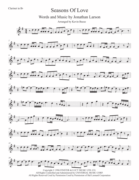 Seasons Of Love (arr. Kevin Busse)