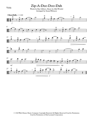 Zip-A-Dee-Doo-Dah (arr. Susan Whitacre)