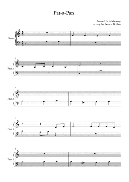 Pat-a-Pan (arr. Roxana Belibou)
