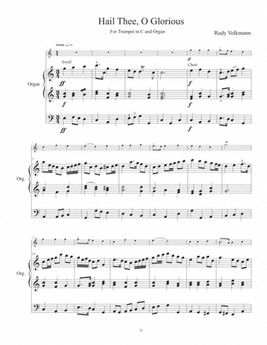 Hail Thee, O Glorious - Processional for Trumpet in C and Organ