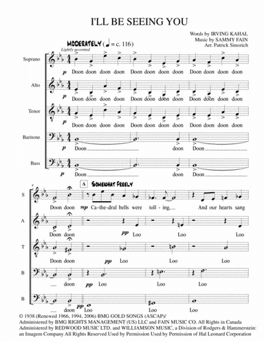 I'll Be Seeing You (arr. Patrick Sinozich)