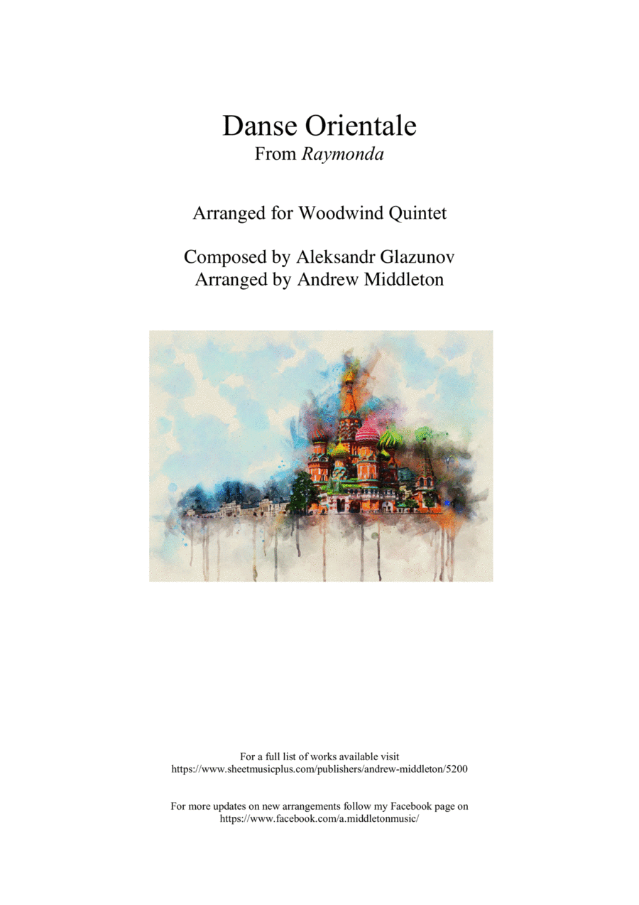 Danse Orientale from Raymonda arranged for Wind Quintet (arr. Andrew Middleton)