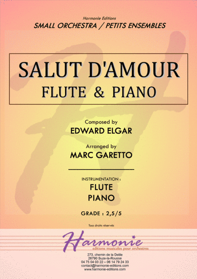 Salut d'Amour - LiebesGruss - EDWARD ELGAR - FLUTE and PIANO - Arrangement by Marc GARETTO (arr. Marc GARETTO)