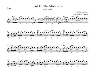 Last Of The Mohicans (main Theme) (arr. Fernando Britto)