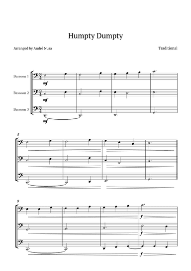 Humpty Dumpty (arr. André Nusa)