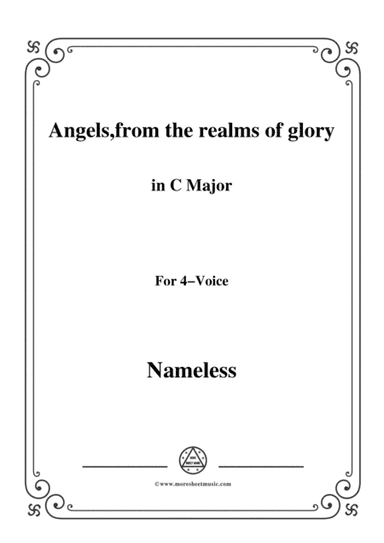 Nameless-Christmas Carol,Angels,from the realms of glory,in C Major,for voice and piano (arr. MSM)