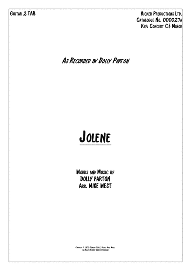 Jolene (arr. Mike West)