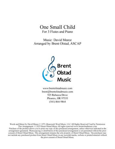 One Small Child (arr. Brent Olstad, ASCAP)